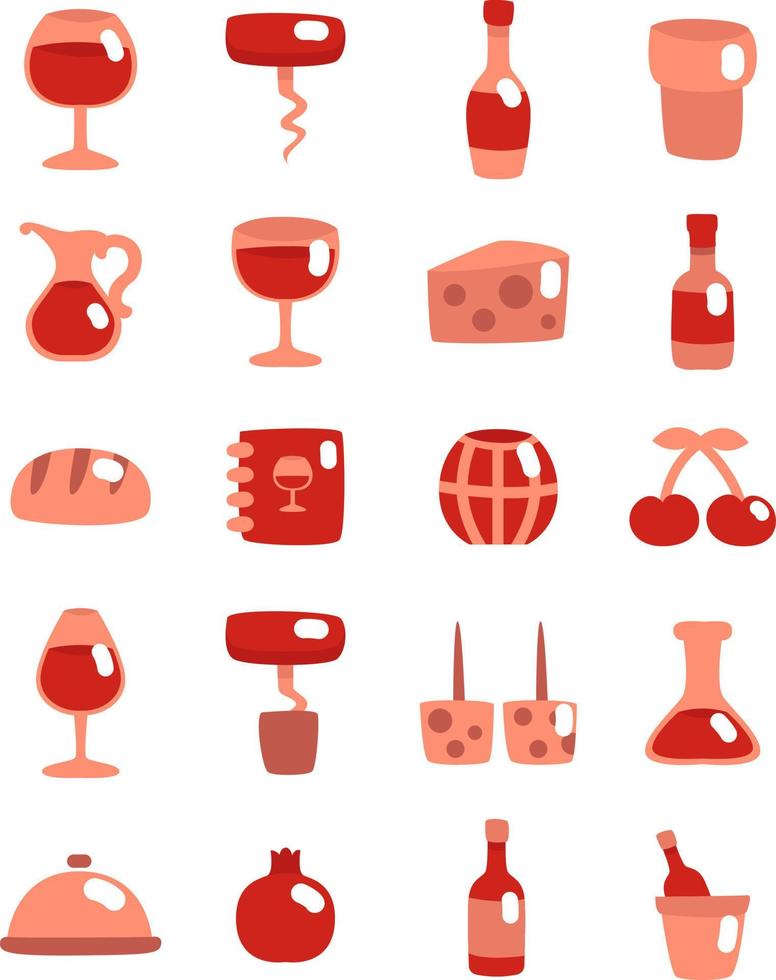 Winery tasting, illustration, vector on a white background.