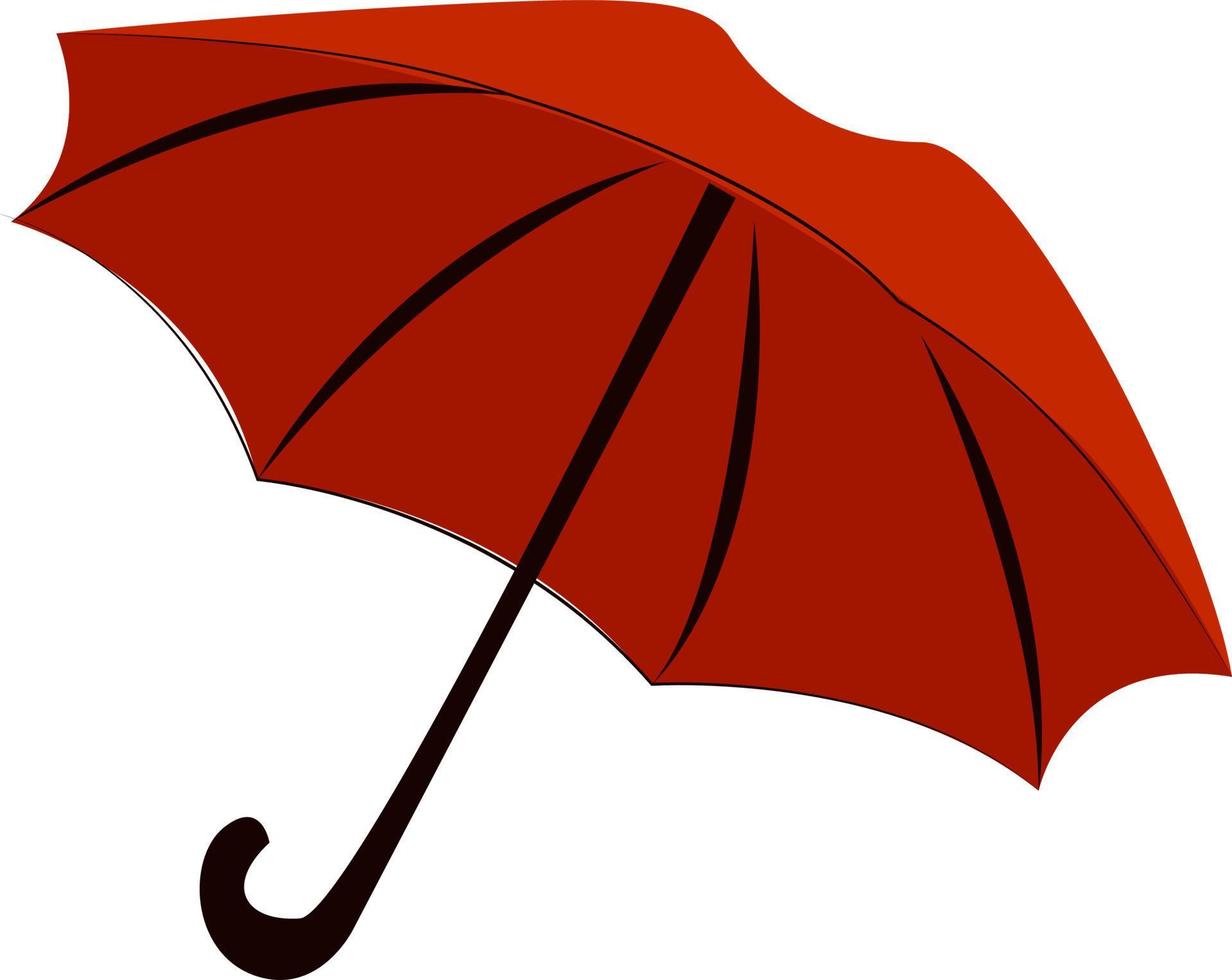 Red umbrella, illustration, vector on white background.