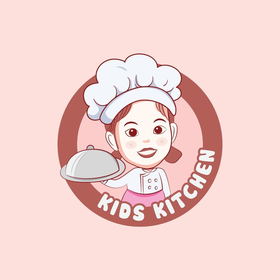 Kids kitchen logo vector