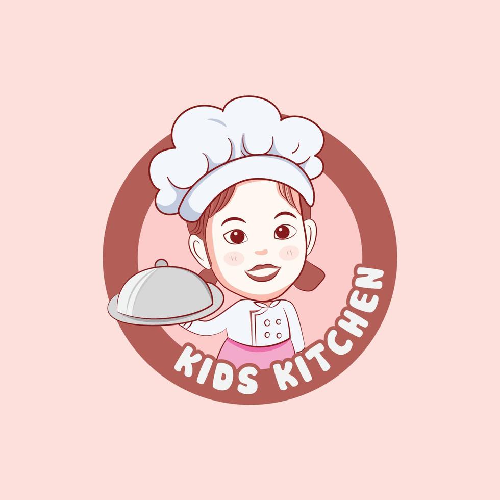 Kids kitchen logo vector