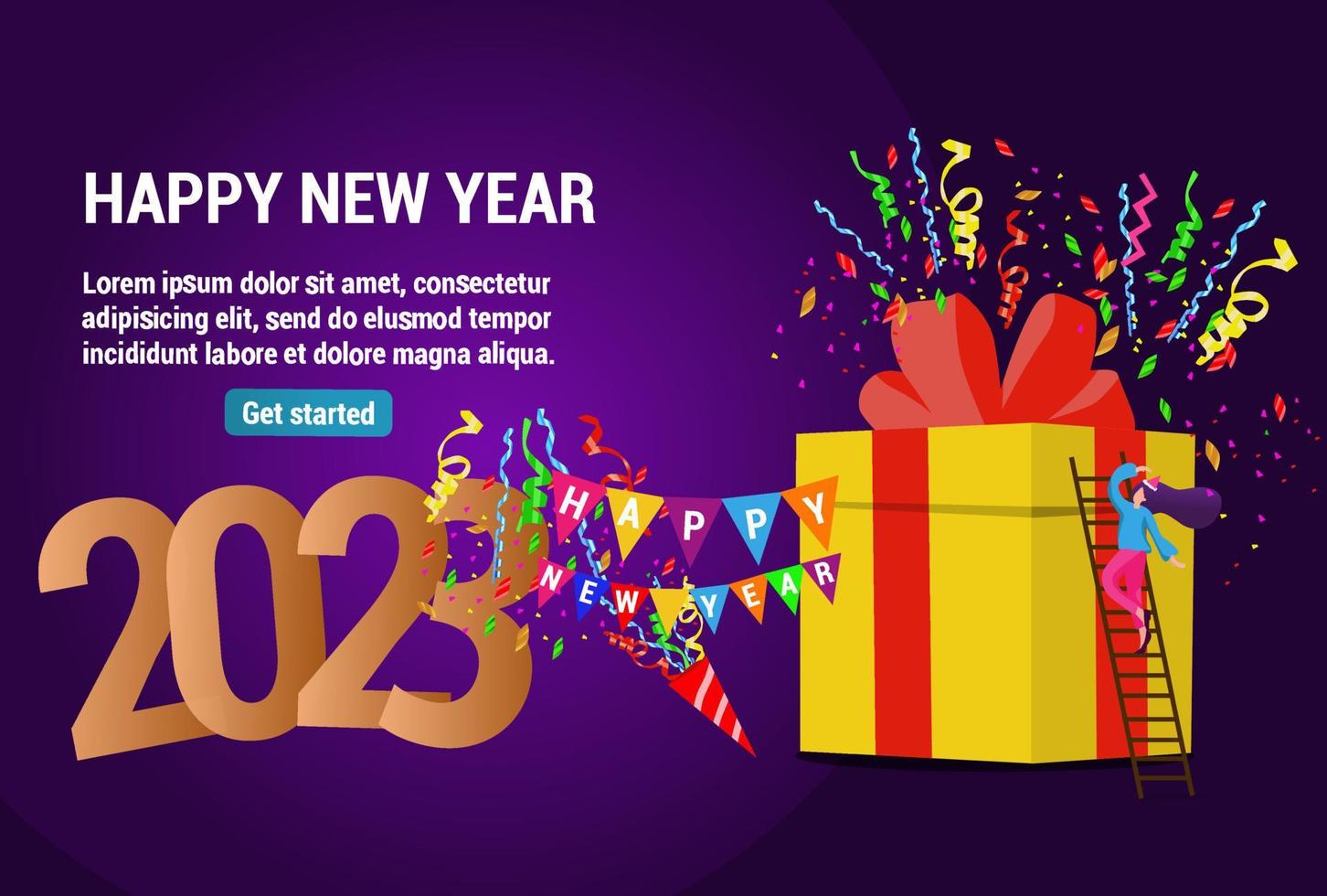 Happy New Year 2023 Festival vector