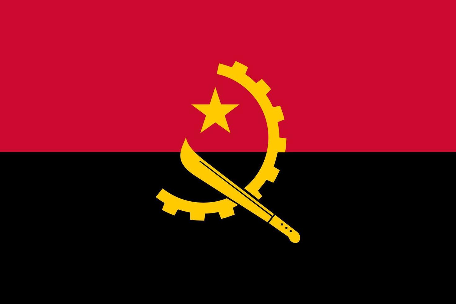 Illustratio of Angola Flag vector