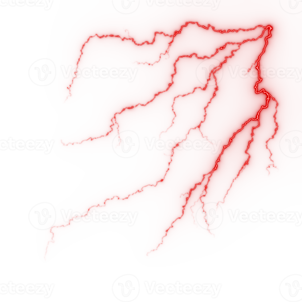 Lightning strikes on sky illustration 13826202 PNG