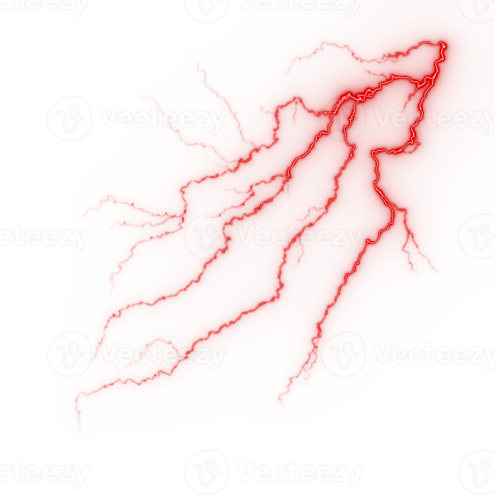 Lightning strikes on sky illustration 13826222 PNG
