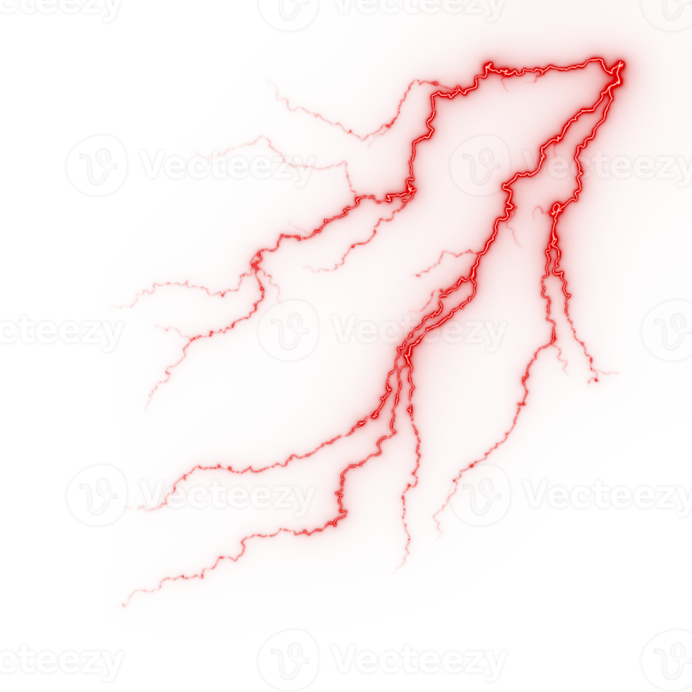 la foudre frappe sur l'illustration du ciel png