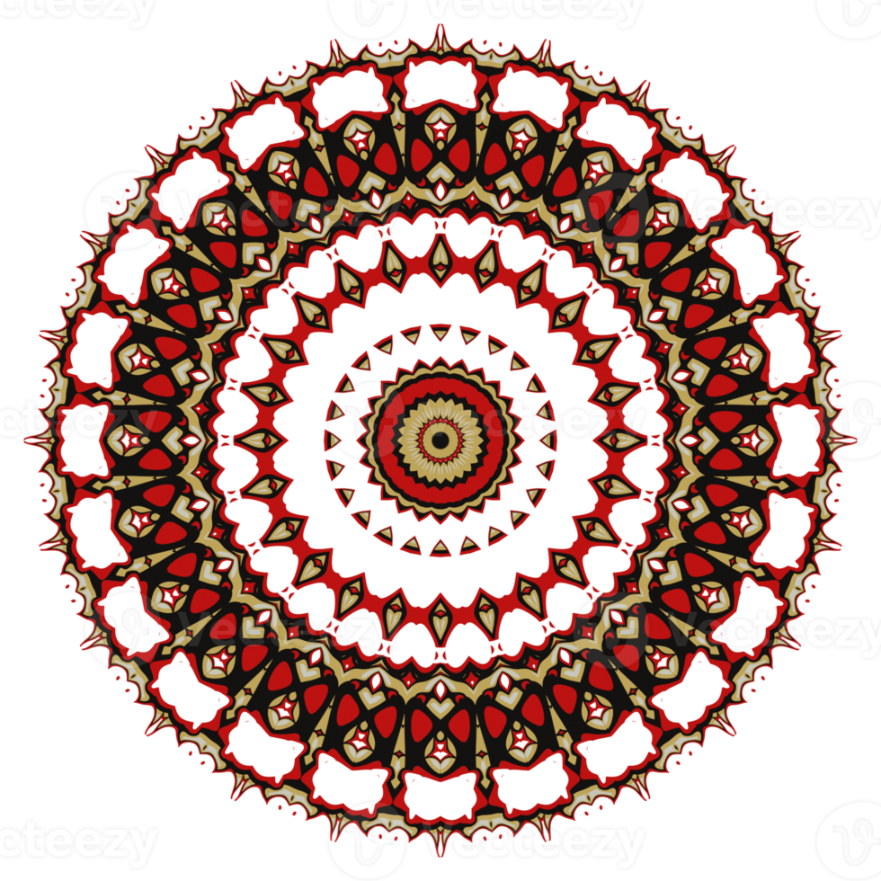 adorno de patrón de mandala de flores. png