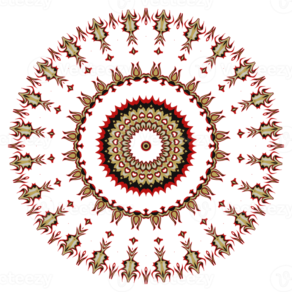 adorno de patrón de mandala de flores. png