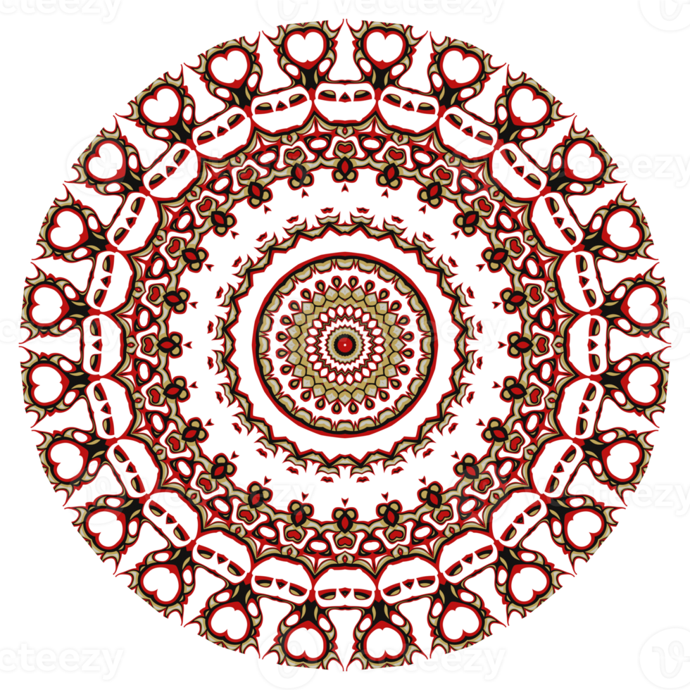 Flower mandala pattern ornament. png