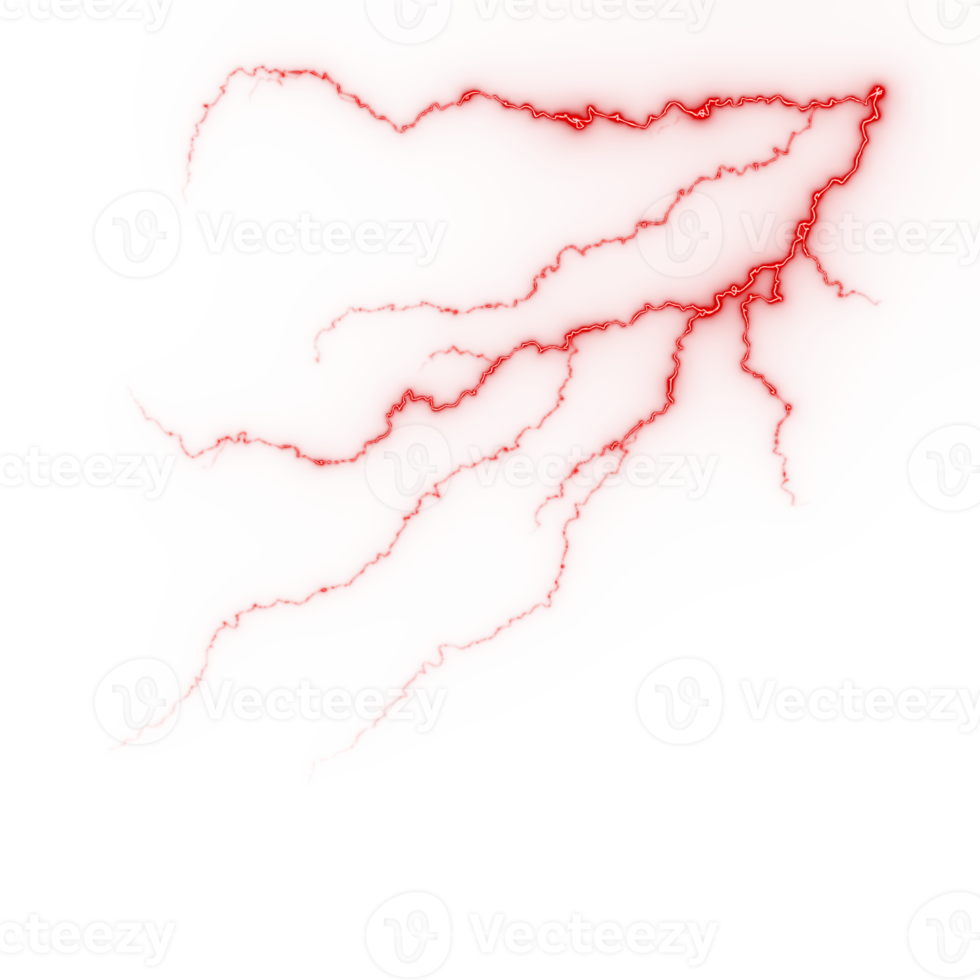 Lightning strikes on sky illustration 13826367 PNG
