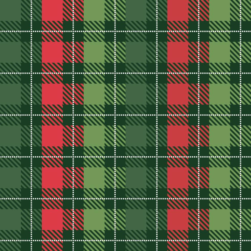 Christmas Red green checkered background, plaid texture seamless pattern fabric checkered background, gingham background vector