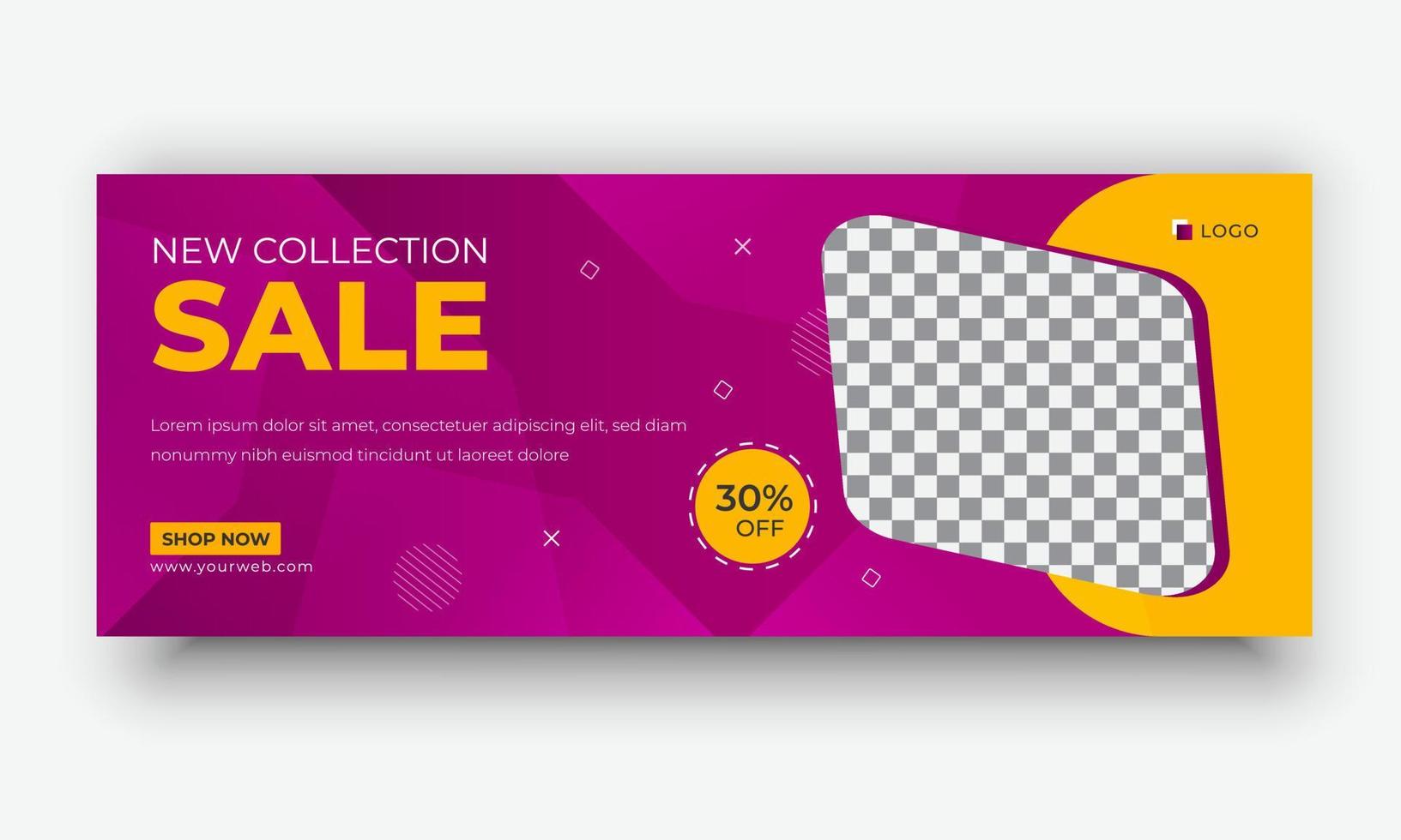 Sale Social media Cover page Design Template, Editable Timeline Cover Post Template, Social Media Banners for Digital Marketing. Promotion Brand Fashion super sale banner. Website ad design vector