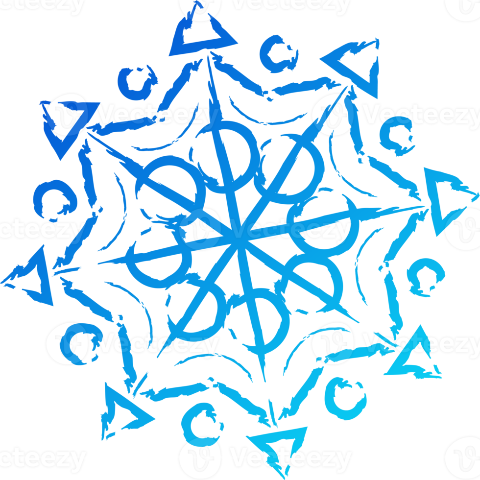 Snowflake. Snowflake design. Illustration on transparent background. png