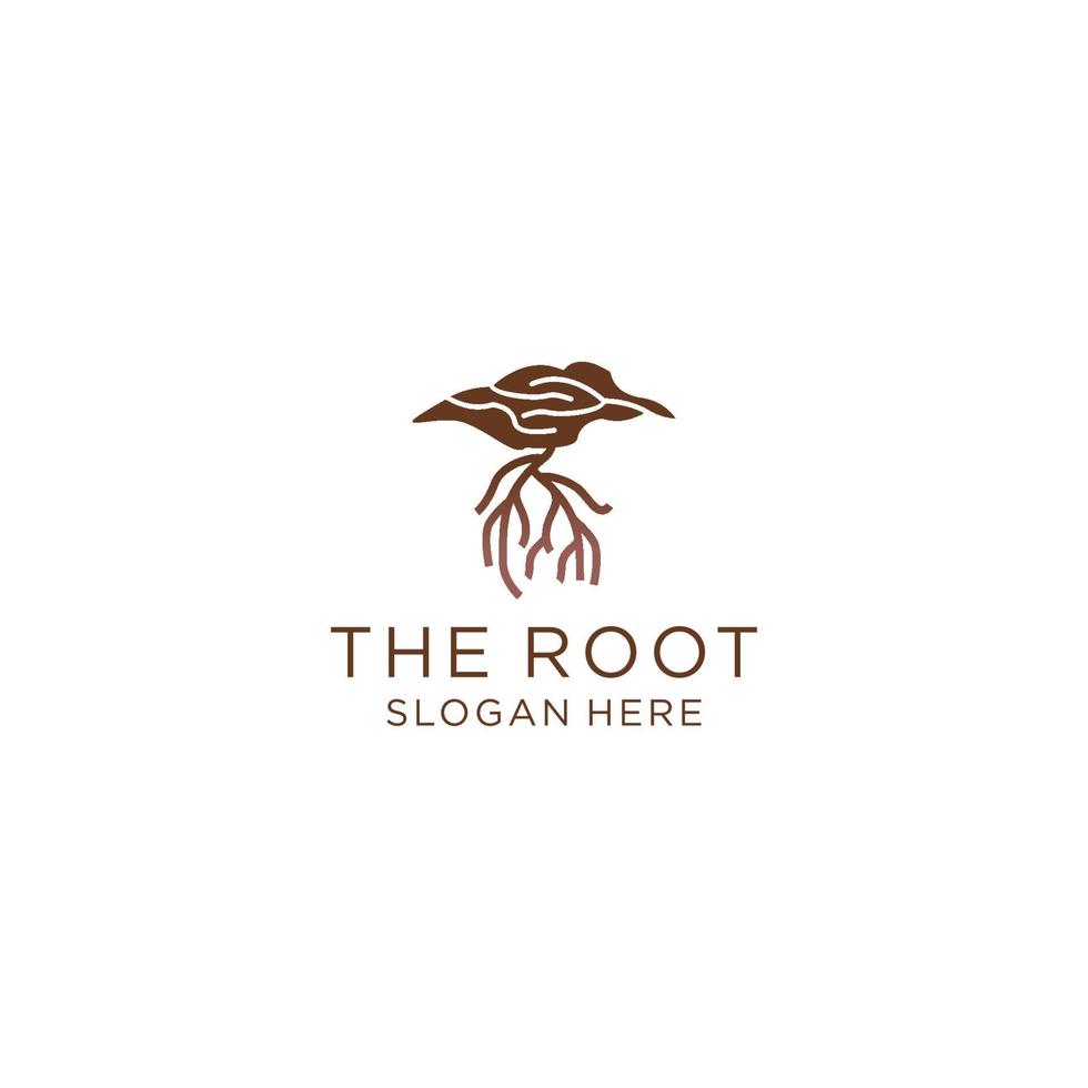 el rooton, capa de suelo, vector plano de plantilla de diseño de icono de logotipo