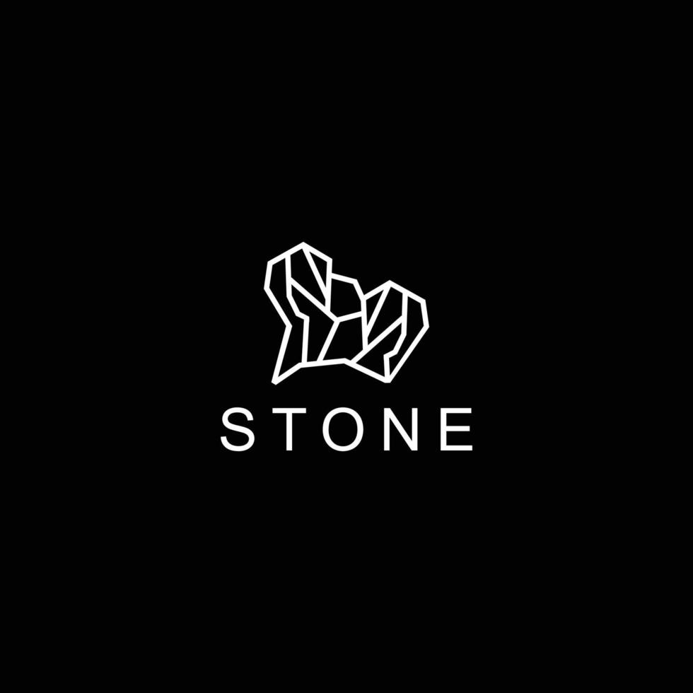 Stone logo, Flat vector illustration logo icon design template