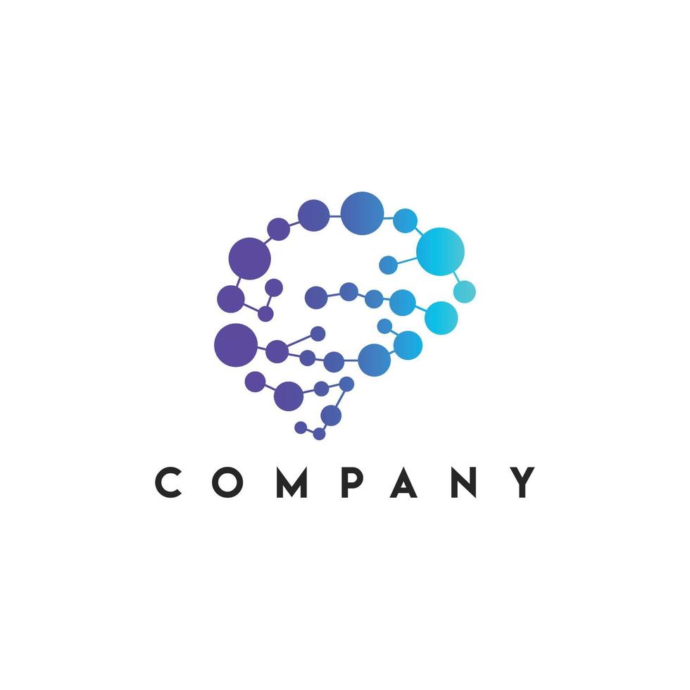 Brain Network Logo template Vector illustration