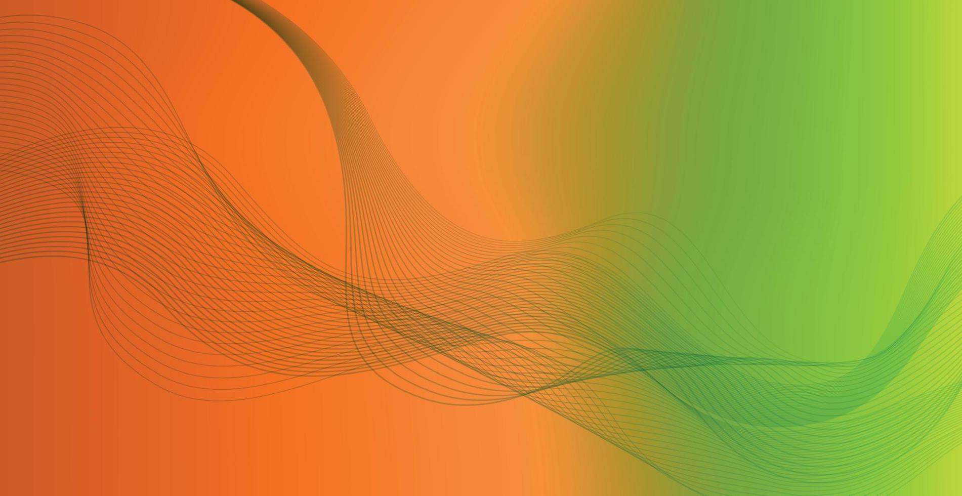 Panoramic colorful light abstract stylish multi background with wavy lines - Vector