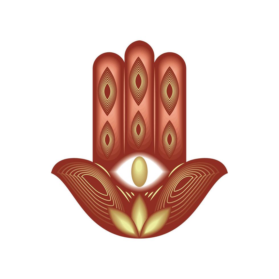 muslim hamsa icon vector