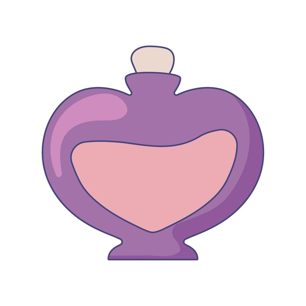 elixir bottle heart vector