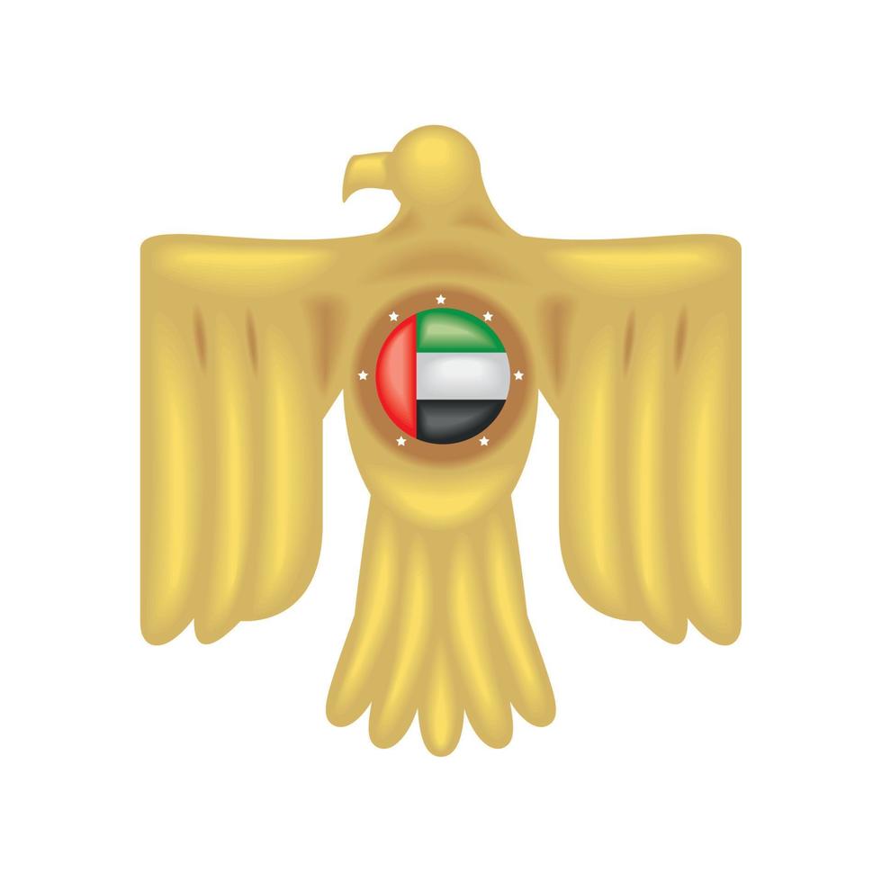 UAE flag and eagle vector
