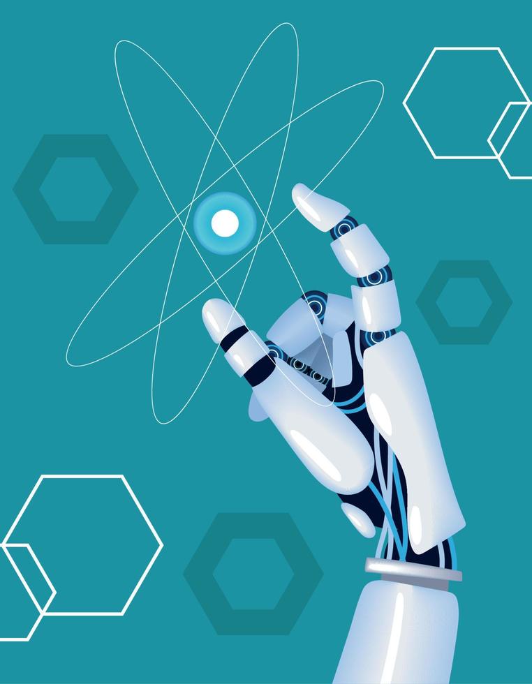 artificial intelligence arm robot vector
