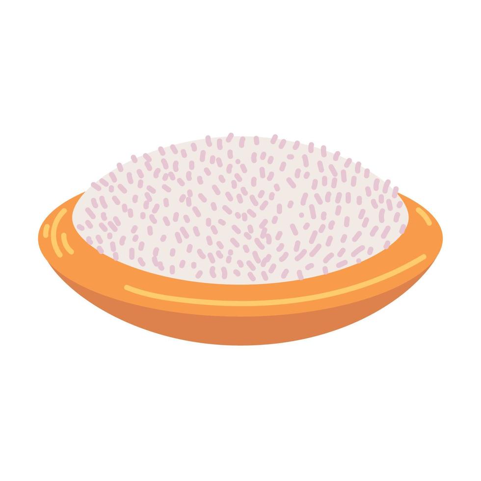 rice in the bowl vector