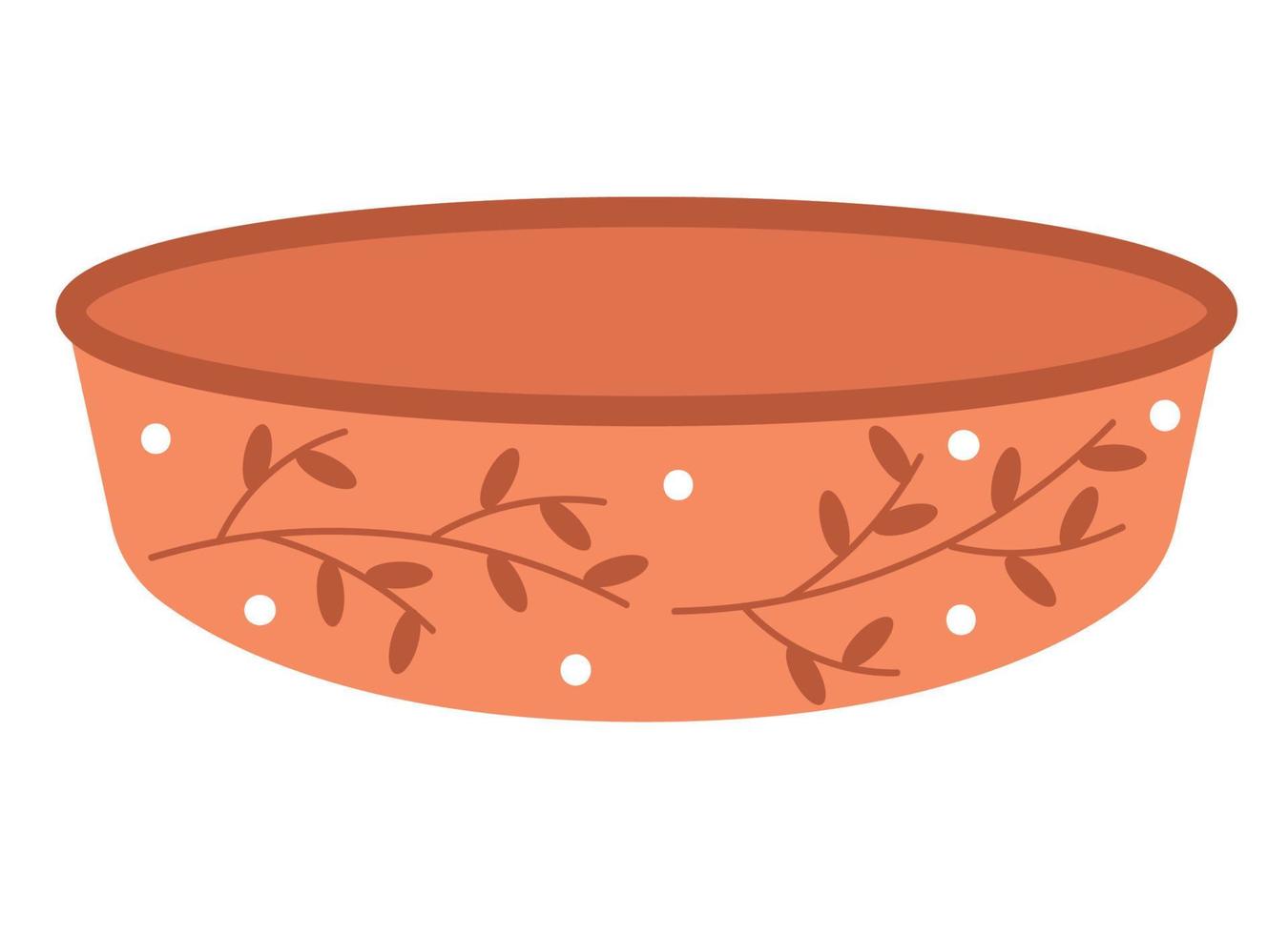 plato floral cocina vector