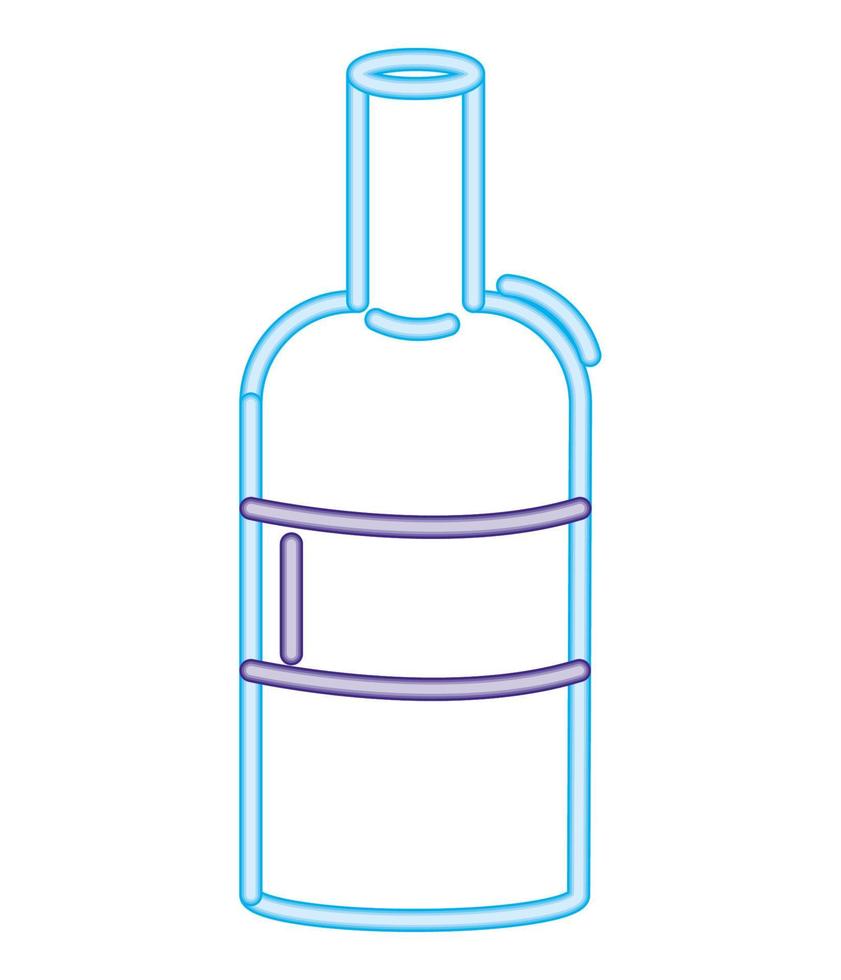 neon party bottle vector