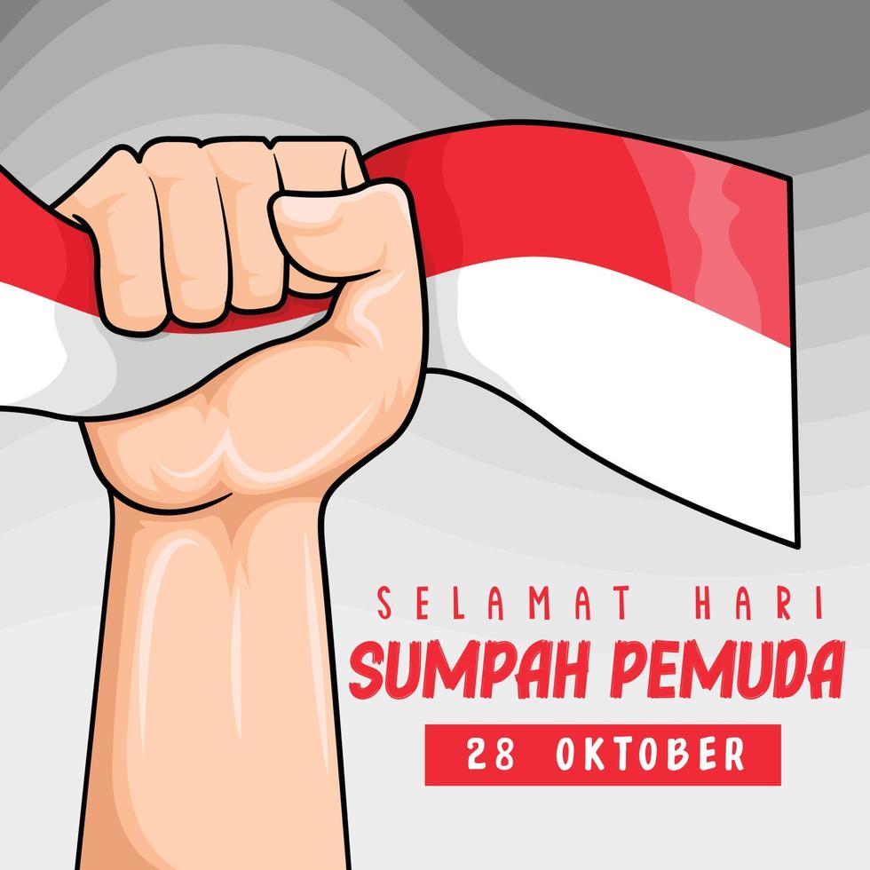 Poster of Sumpah Pemuda The Illustration vector