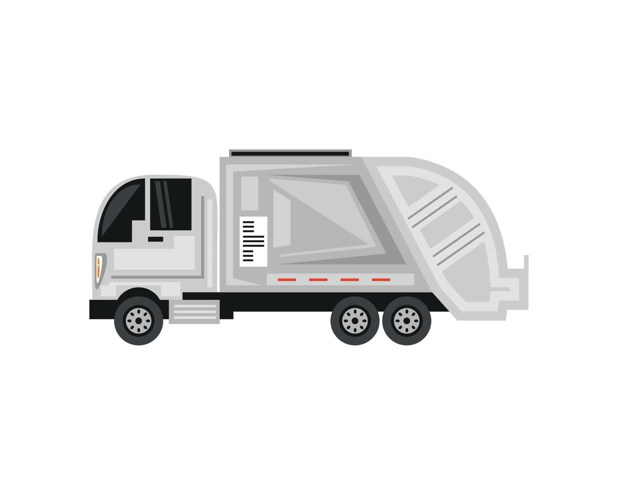 garbage truck transport vector