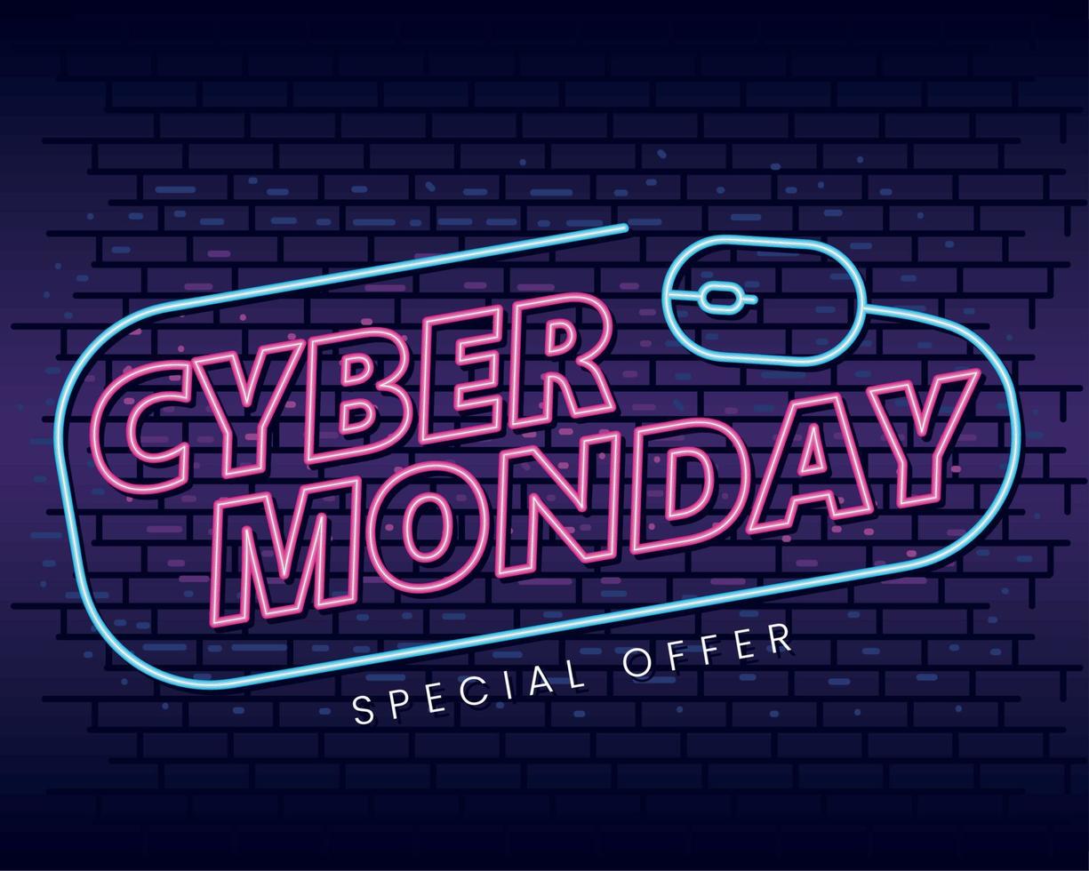 cyber monday special offer vector