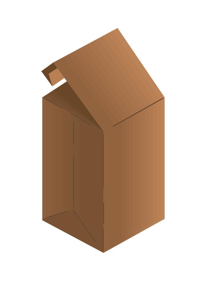recycle box eco packaging vector