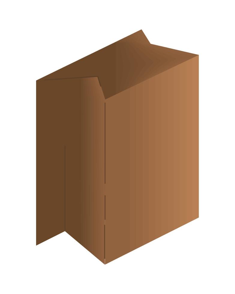 caja de cartón, embalaje ecológico vector