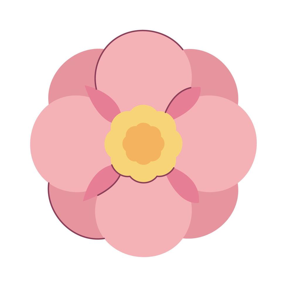 flor, aislado, icono vector