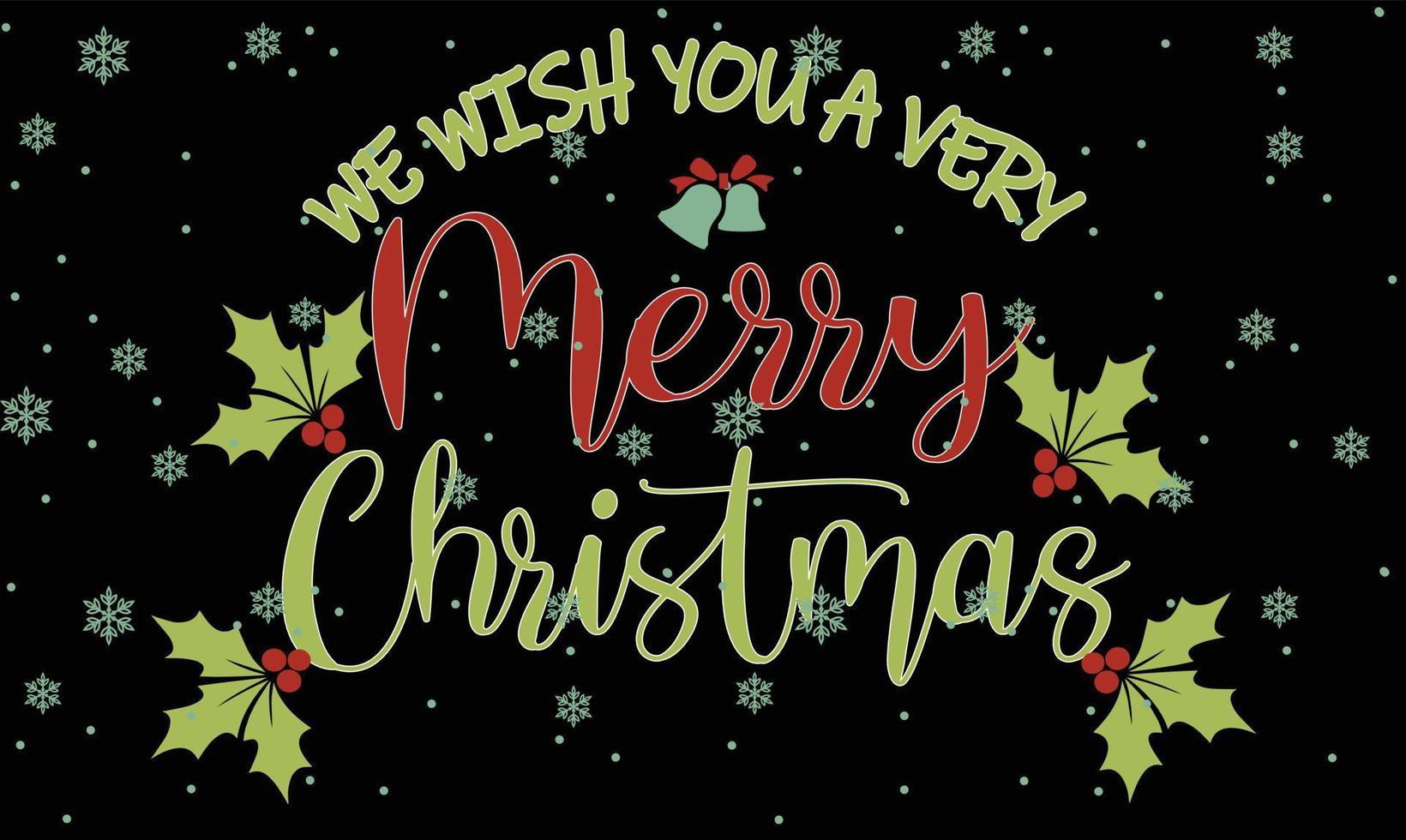 We Wish You A Very Merry Christmas 04 Merry Christmas and Happy Holidays Typography set vector