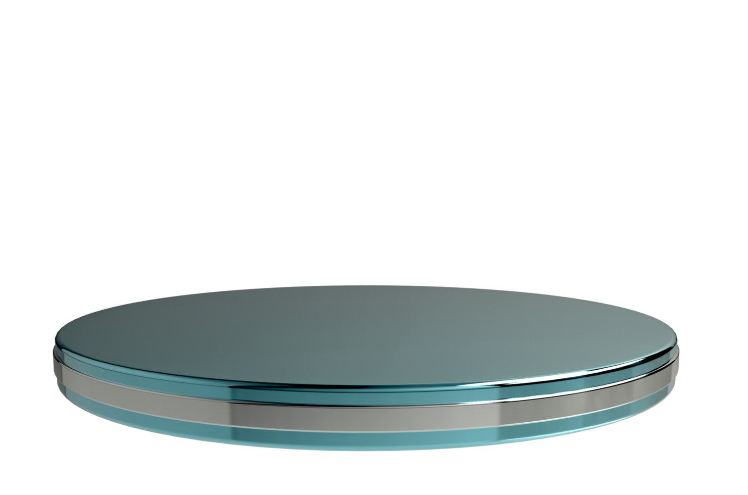 Empty podium or pedestal display on PNG Transparent background with cylinder stand concept. Blank product shelf. 3D rendering