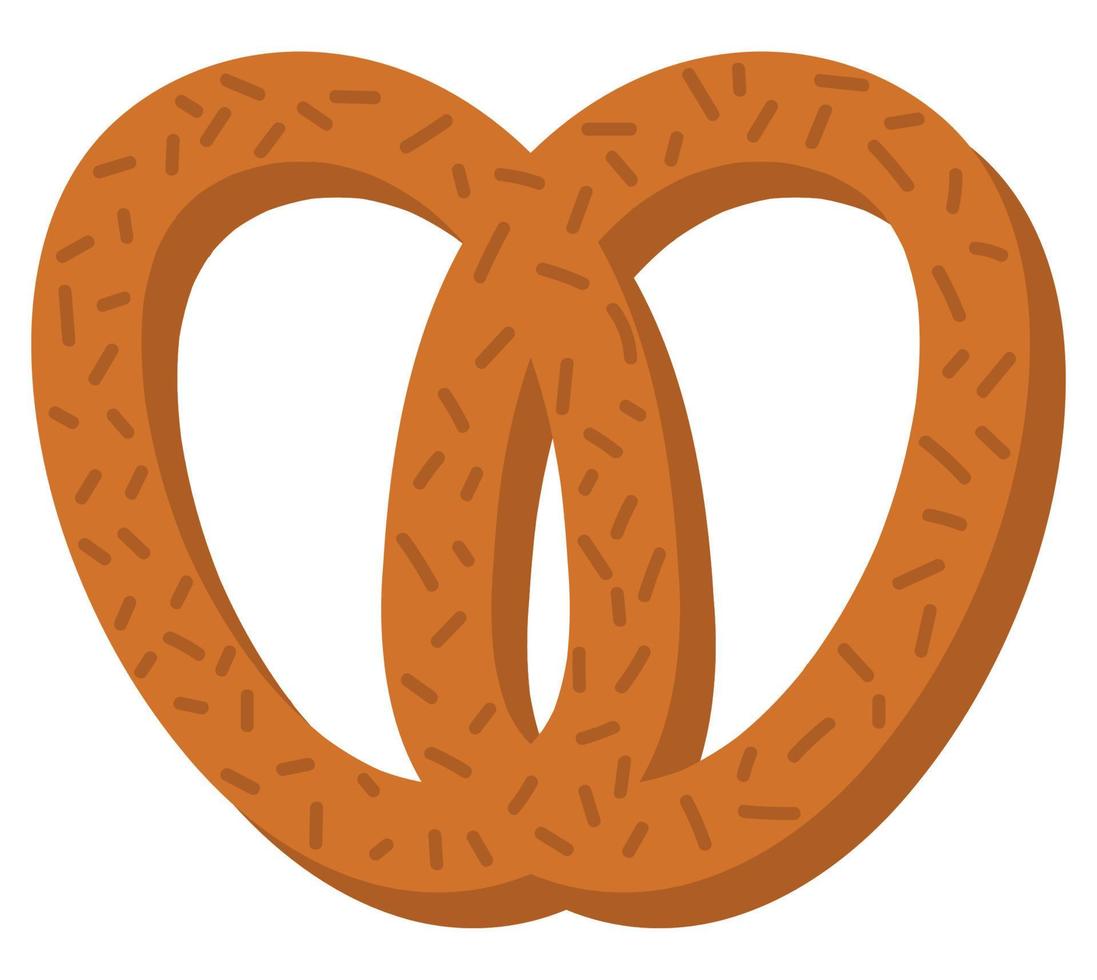 breakfast pretzel icon vector