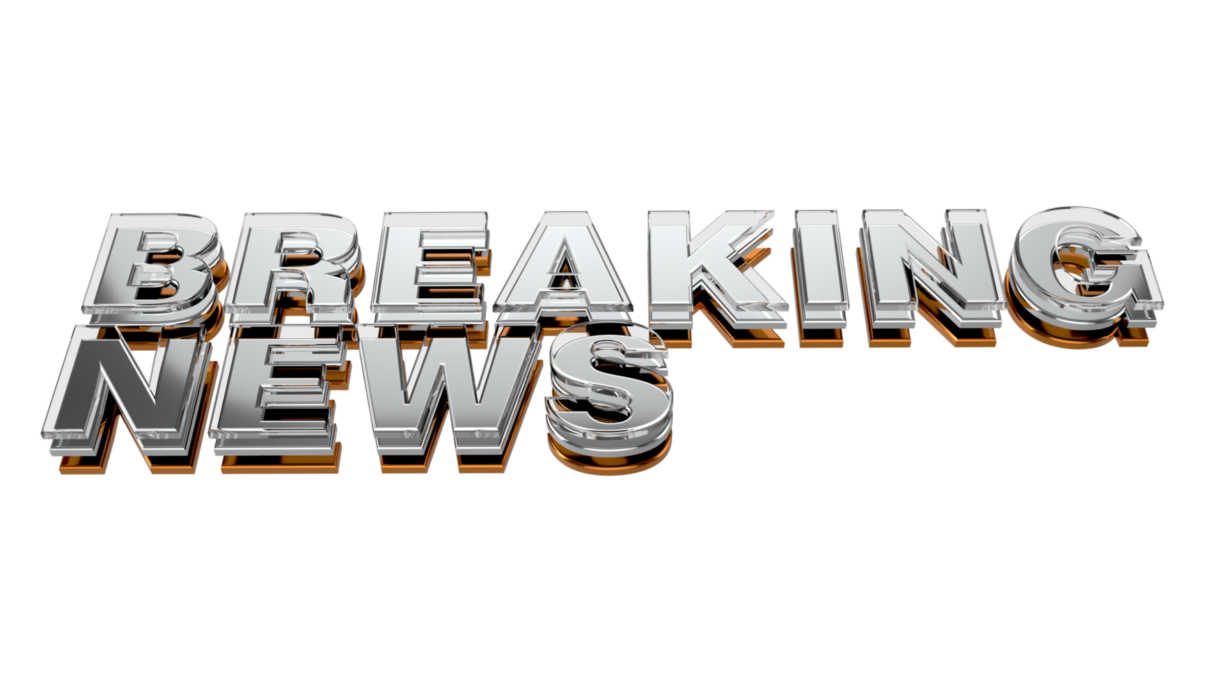 Breaking news 3D Text Design, World Global TV news banner design, broadcast design png