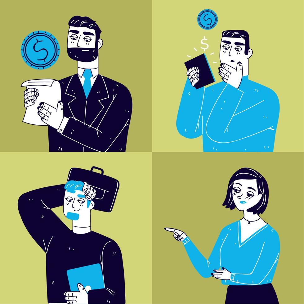 set of business people vector