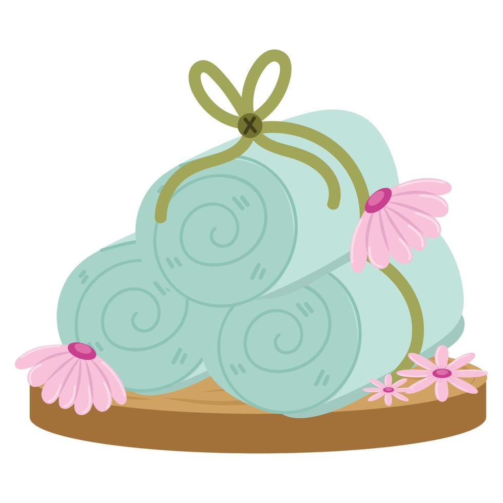 towels spa icon vector