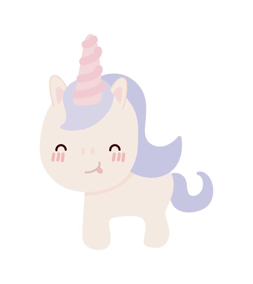 unicorn kawaii icon vector