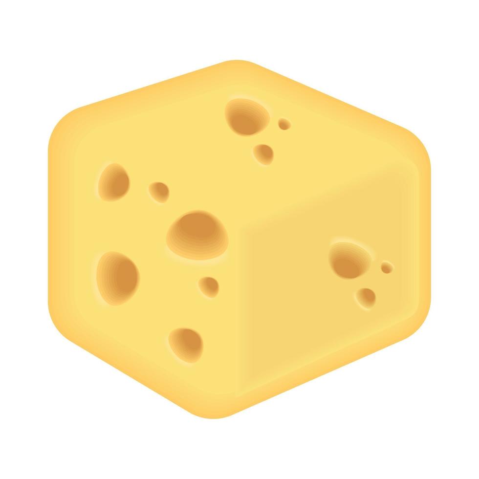 cheese flat realistic vector