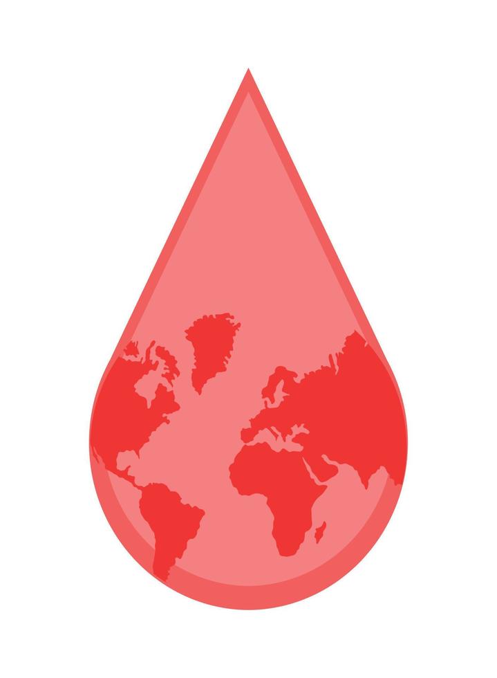 AIDS day, world in blood drop vector