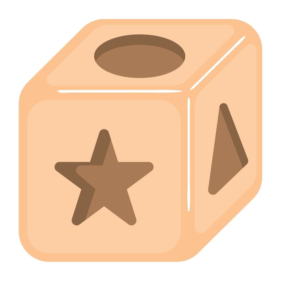 icono de cubo de juguete vector