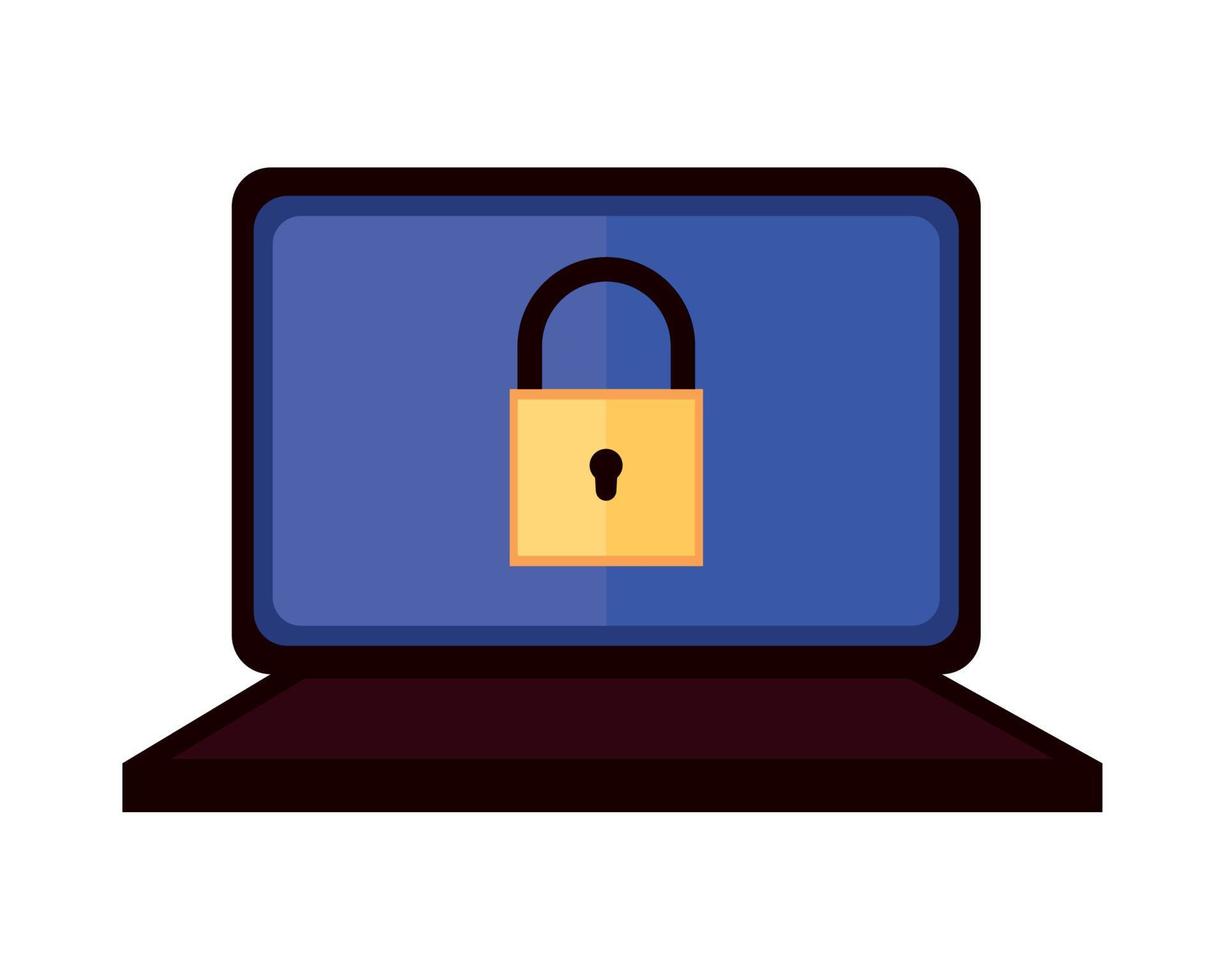 cyber security laptop vector