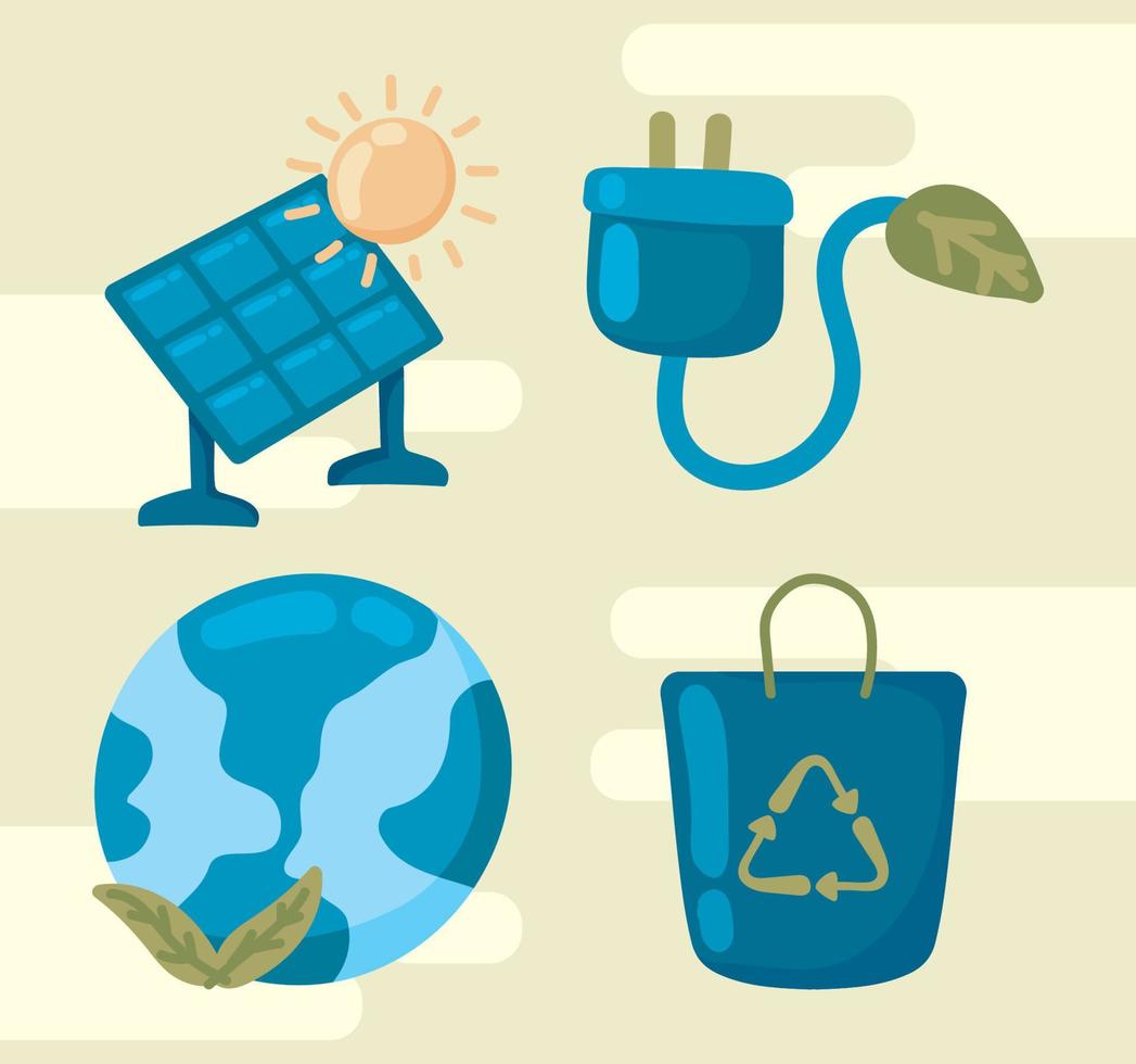 green energy, icon collection vector