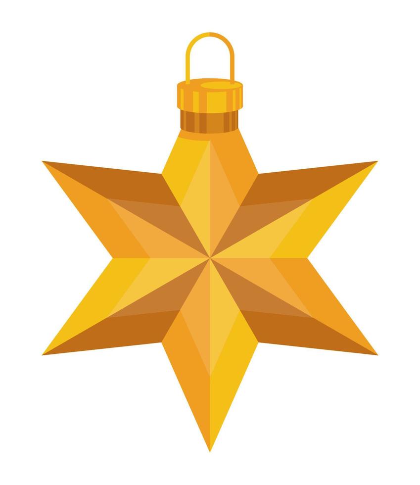 estrella de oro navidad vector