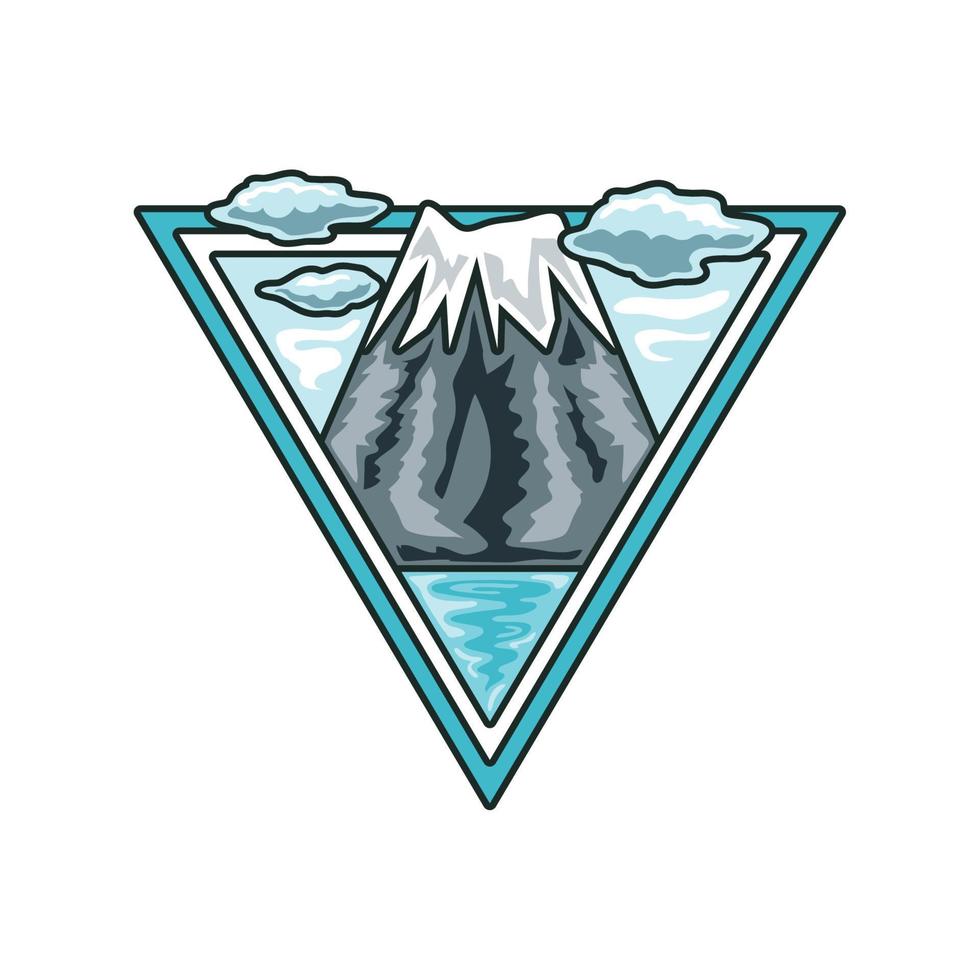 insignia de aventura de montaña vector