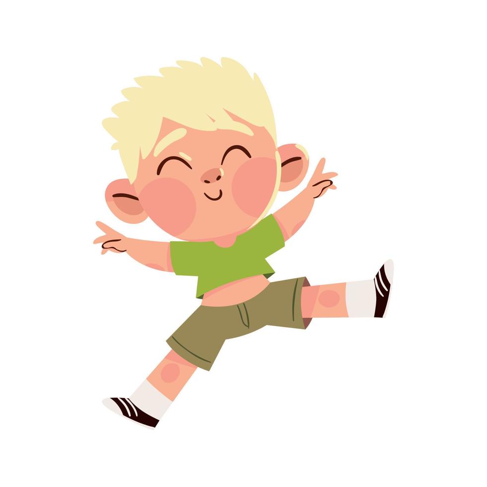 cartoon little boy vector