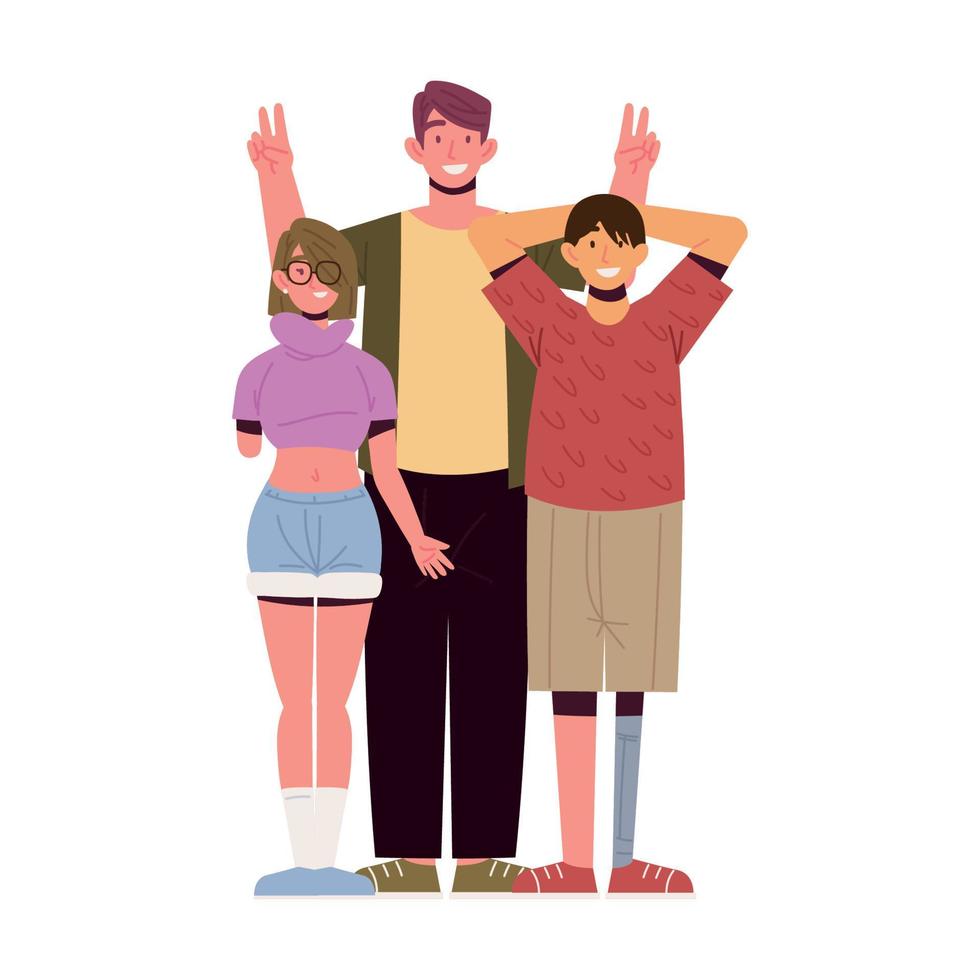 diverse people and social equity vector