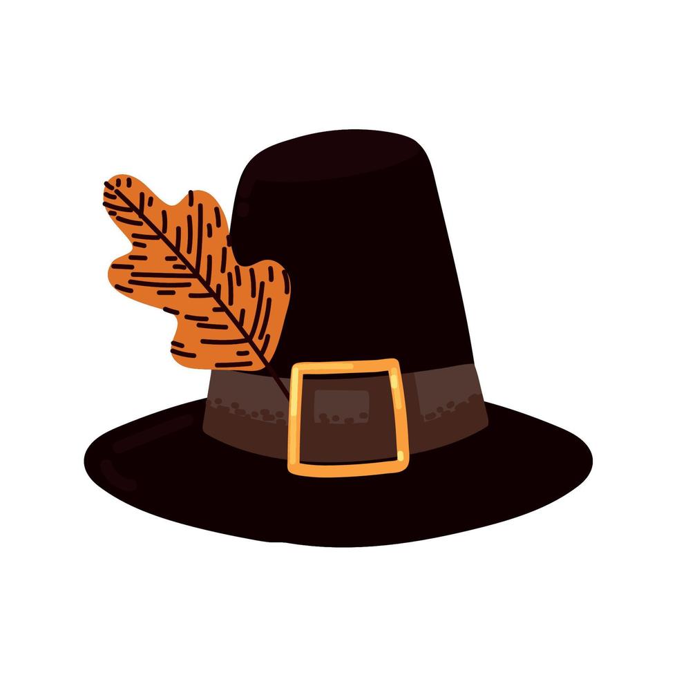 Thanksgiving pilgrim hat vector